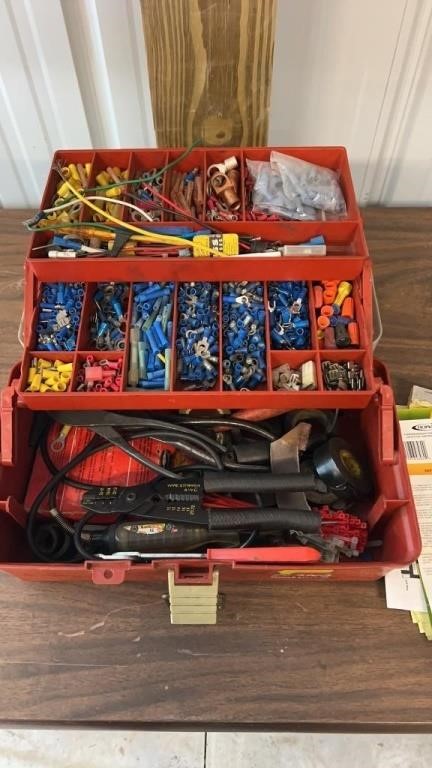 Plano Tackle Box Filled With Electrical Tools a