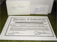 (2) Signed Roy Rogers 3 x 5 Cards