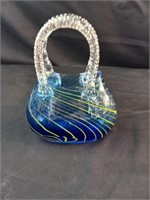 Blown Glass Decorative Basket