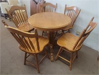 High Rise Table with 5 swivel chairs