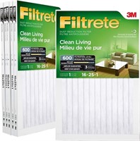 (N) Filtrete 16x25x1 Furnace Filter, MPR 600, MERV