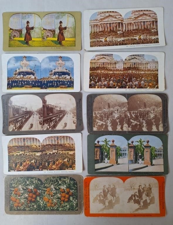 Stereographic Cards (10), Antique