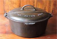 Antique Griswold Cast Iron Dutch Oven No 10