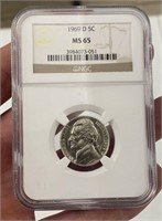 NGC 1969D MS65 Jefferson Nickel