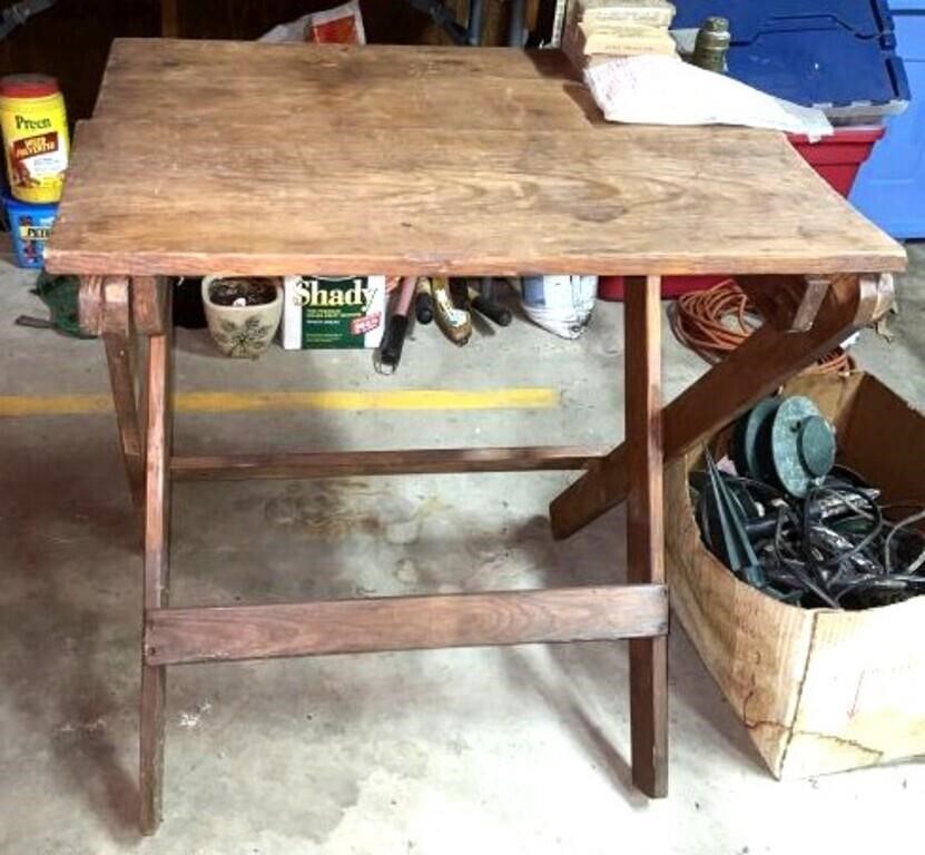 Collapsible Wood Table, One Side Needs