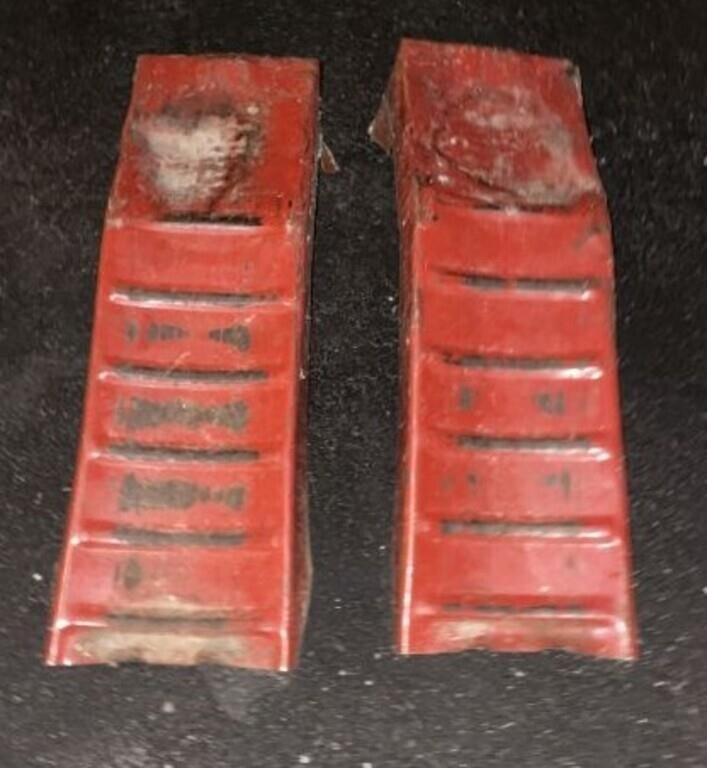 Pair Red Metal Car Ramps