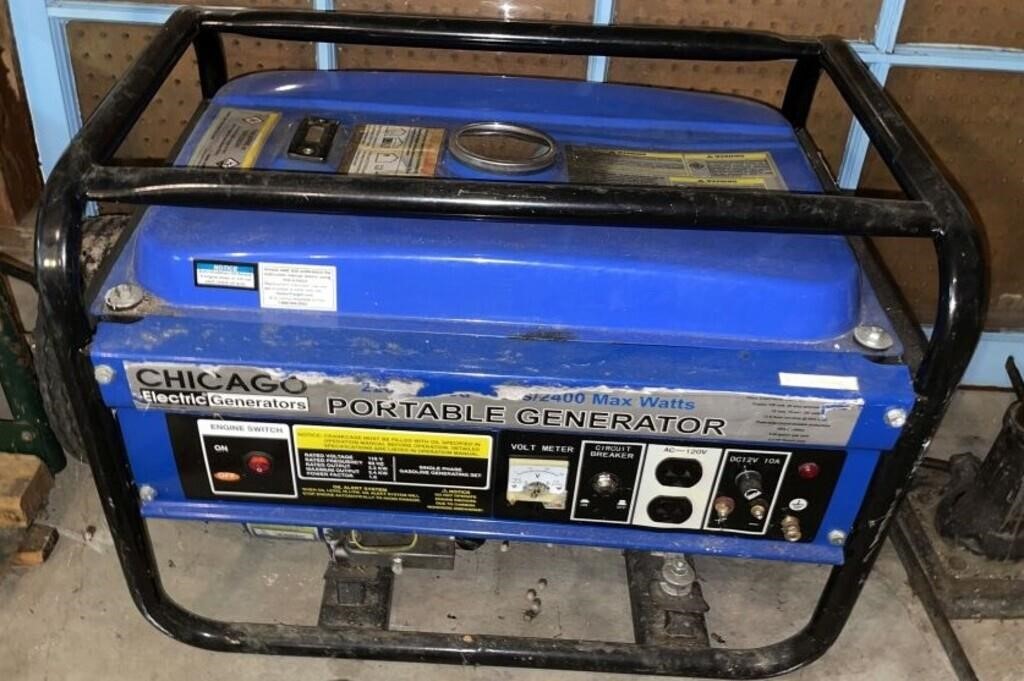 Chicago Portable Generator, 2400 Watts