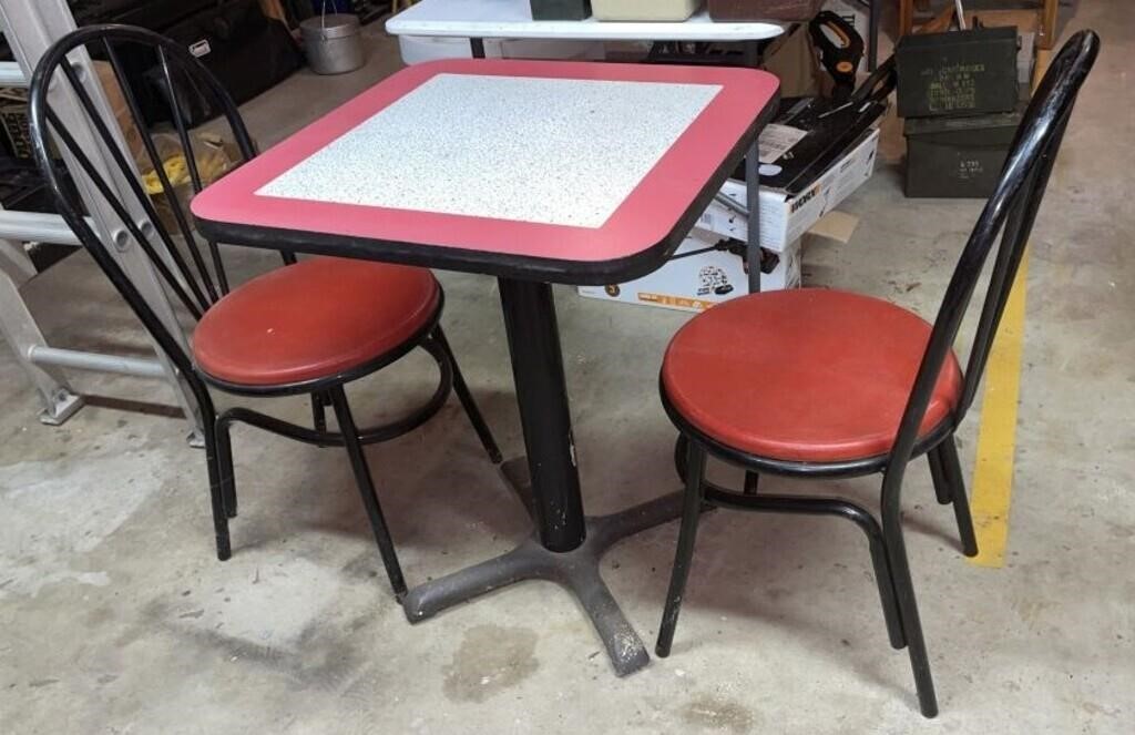 Cafe Breakfast Table and (2) Cafe Chairs