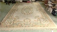 lg. sculptured floral rug needs cleaning 11ft 9"