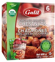 5-Pk GALIL Orangic Roasted Chestnuts, 100g