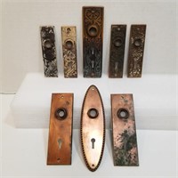 Fancy Doorknob Back Plates - Victorian -Copper