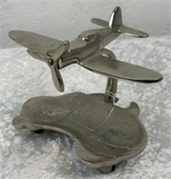 WWII Trench Arted Style Fighter Plane Ashtray