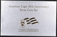 2006 ASE 20TH ANNIV SILVER THREE-COIN SET OGP