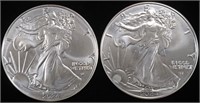 (2) 2024 AMERICAN SILVER EAGLES