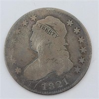 1821 Capped Bust Silver Quarter