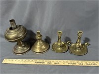 Brass candlestick lot