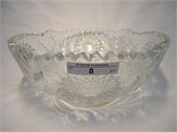 Millersburg crystal Hobstar Feather 8" deep bowl