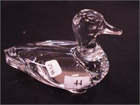 Baccarrat 5" long duck figurine