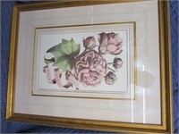 Flower Print "Foliosa Sinensis Rosa"