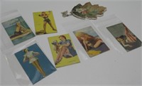 LOT OF VINTAGE COLOR PIN UP CARDS NICE.