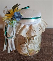 Jar of Ivory Colored buttons
