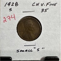 1928-S WHEAT PENNY CENT SMALL S