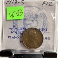 1913-S WHEAT PENNY CENT