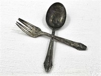 Marked Spoon and Fork
