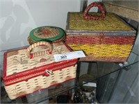 (3) Sewing Baskets