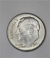 1964 BU Roosevelt Dime - 90% Silver