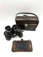 Jason Model 172 Binoculars and a Vintage Camera