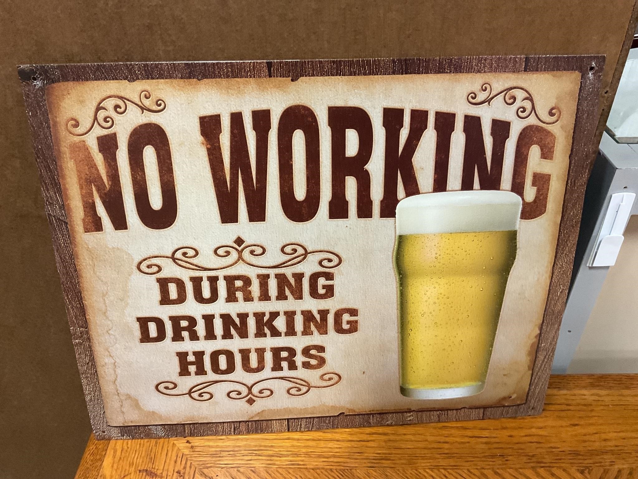 12.5” x16” metal beer sign