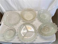 Lace Edge Glass Serving Dishes