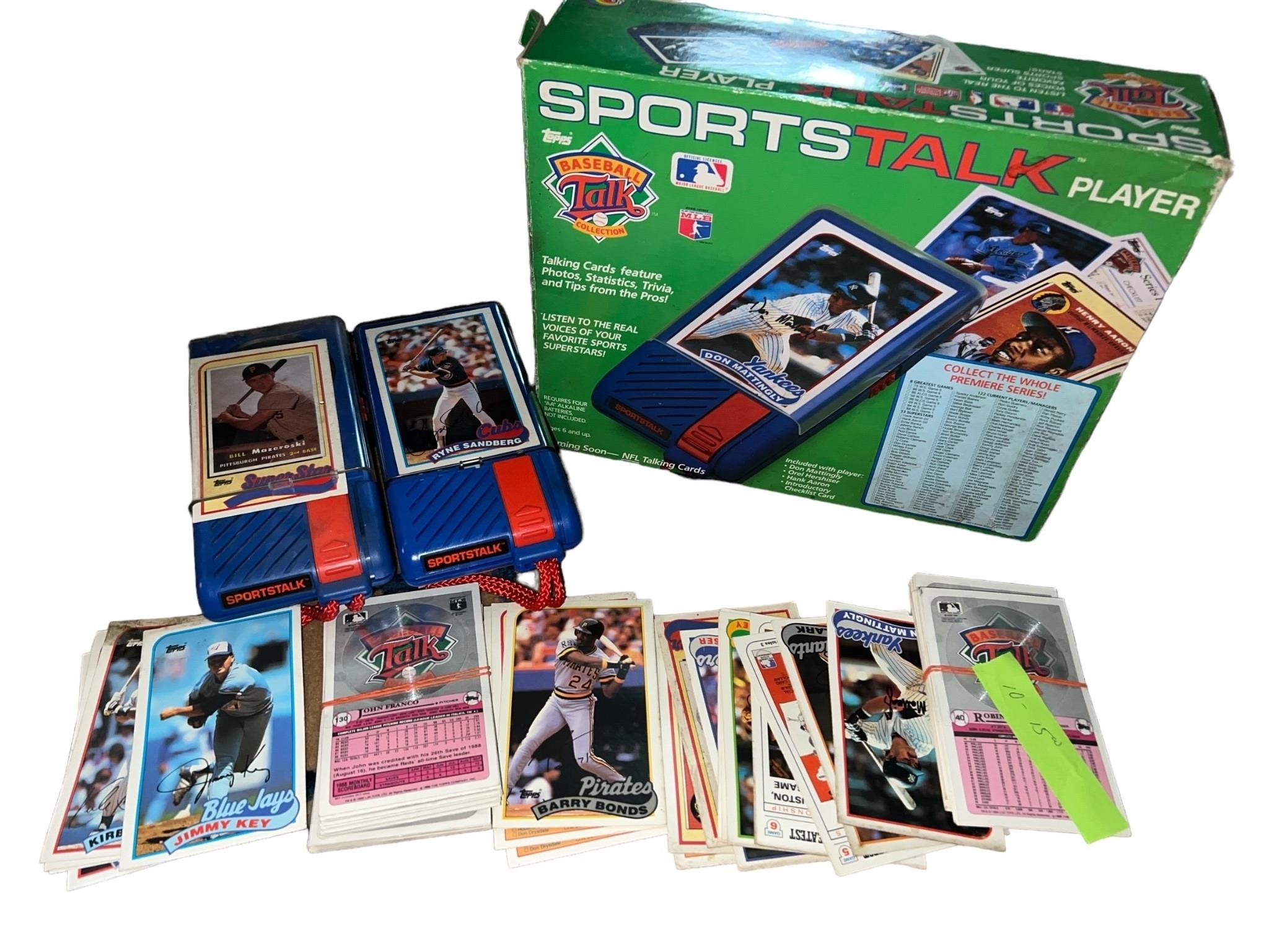 Sports Talk Machine & Cards - NEAT ITEM!