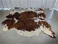 White & Brown Carpet Cowhide