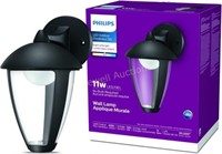 Philips LED Outdoor Wall Lamp  Round   Black
