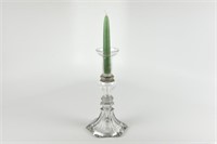 Glass Candle Stick w/ Molded Base