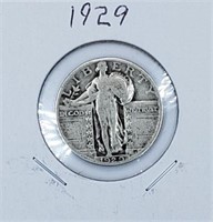 1929 U.S. Silver Standing Liberty Quarter