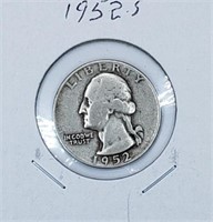 1952-S U.S. Silver Washington Quarter