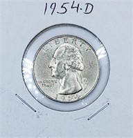 1954-D U.S. Silver Washington Quarter