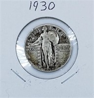 1930 U.S. Silver Standing Liberty Quarter