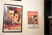 2 Movie Posters- Gone w The Wind, Casablanca Repo