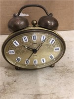 Very ornate Antique wind up alarm clock made in