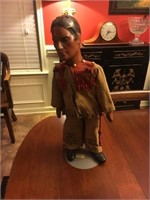 Antique 1930s Dollcraft Tonto doll with damage ond