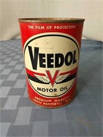 Veedol quart oil can