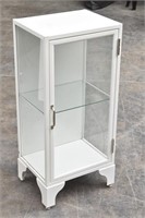 White Metal Glass Door Display Case / Showcase