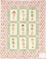 Dress Up Dolls, crib quilt, 50" x 39"