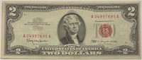 1963 RED Seal $2 US Note