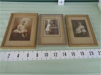 3-Vintage Framed Photo's