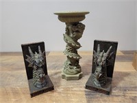 Dragon Book Ends & Statue